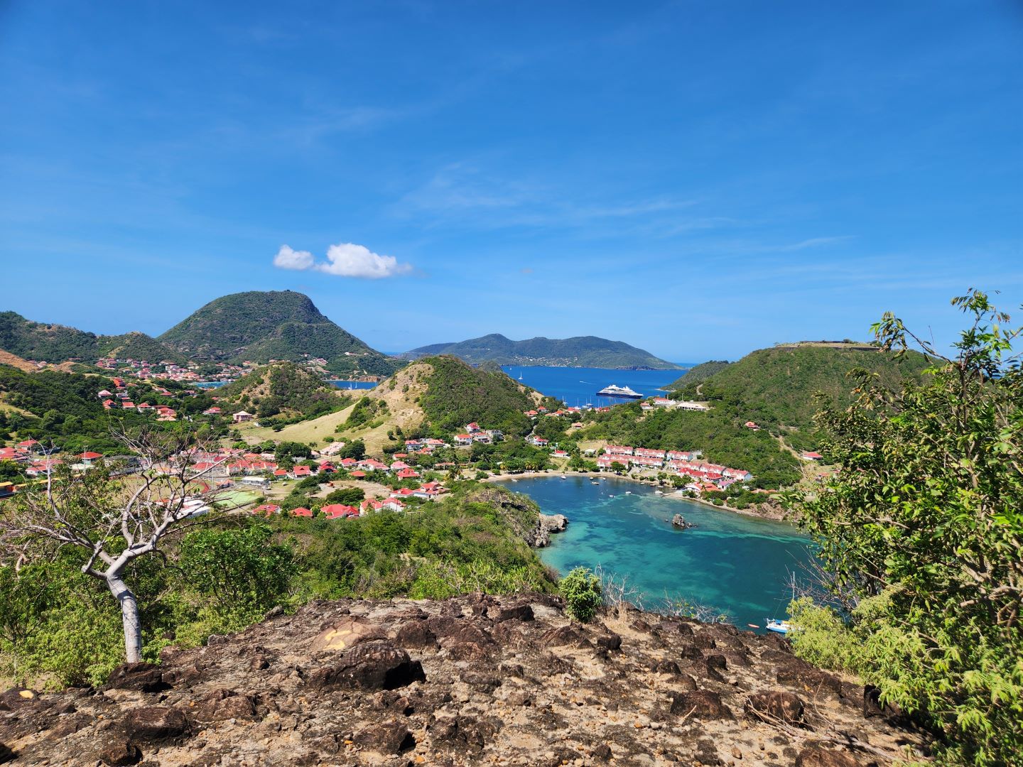 Wandelen in Terre-de-Haut, Saintes-eiland